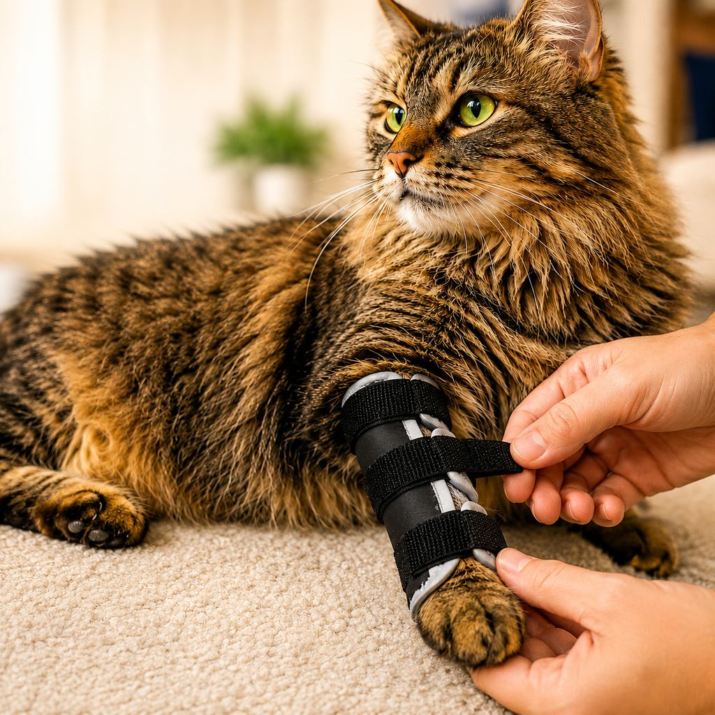 Cat Leg Support Brace – Adjustable Recovery Splint