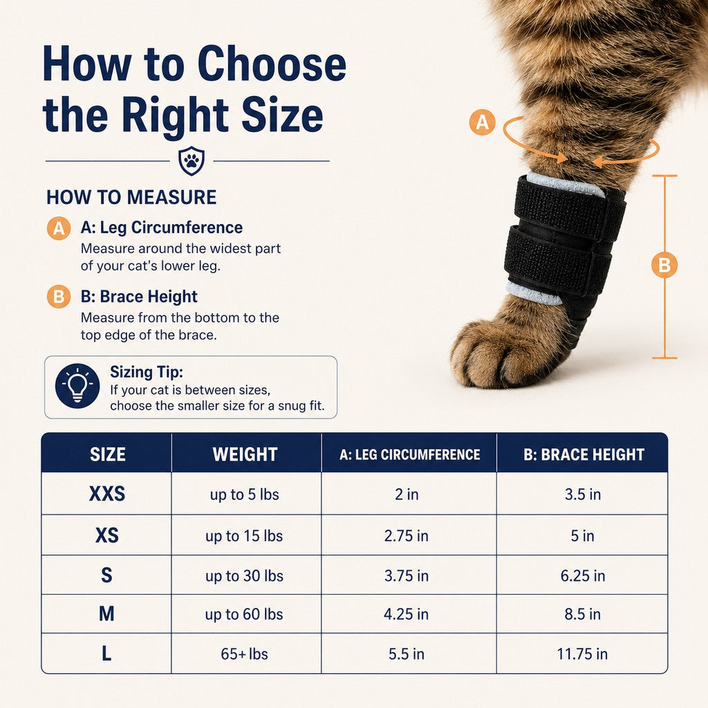 Cat Leg Support Brace – Adjustable Recovery Splint