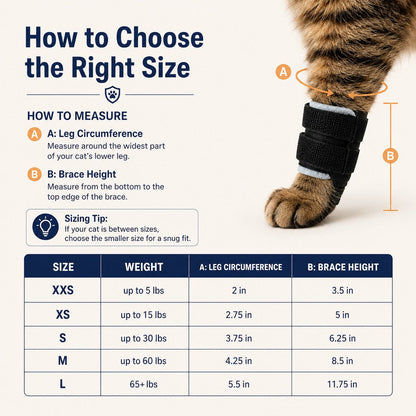 Cat Leg Support Brace – Adjustable Recovery Splint