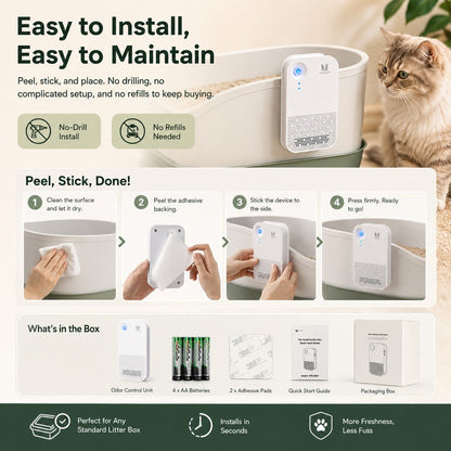 Smart Litter Box Deodorizer – Auto-Sensing Odor Control