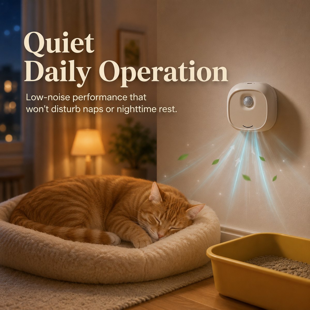 Smart Litter Box Deodorizer – Motion-Sensor Odor Control
