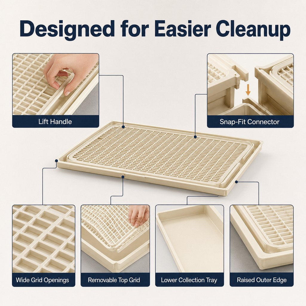 Double-Layer Cat Litter Mat – Traps Litter, Cleaner Floors