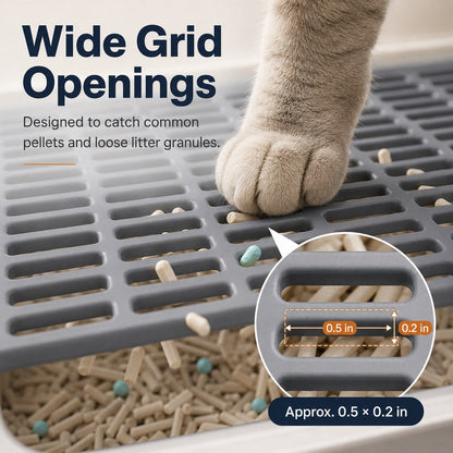 Double-Layer Cat Litter Mat – Traps Litter, Cleaner Floors
