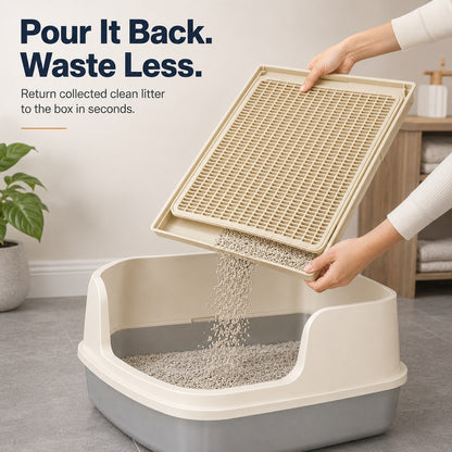 Double-Layer Cat Litter Mat – Traps Litter, Cleaner Floors