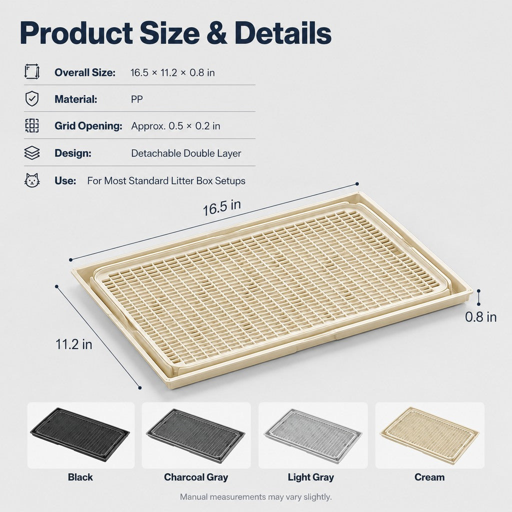 Double-Layer Cat Litter Mat – Traps Litter, Cleaner Floors