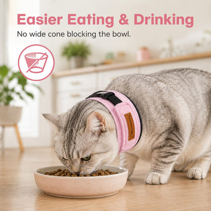 Fleece Cat Recovery Collar – Soft Anti-Lick Wrap