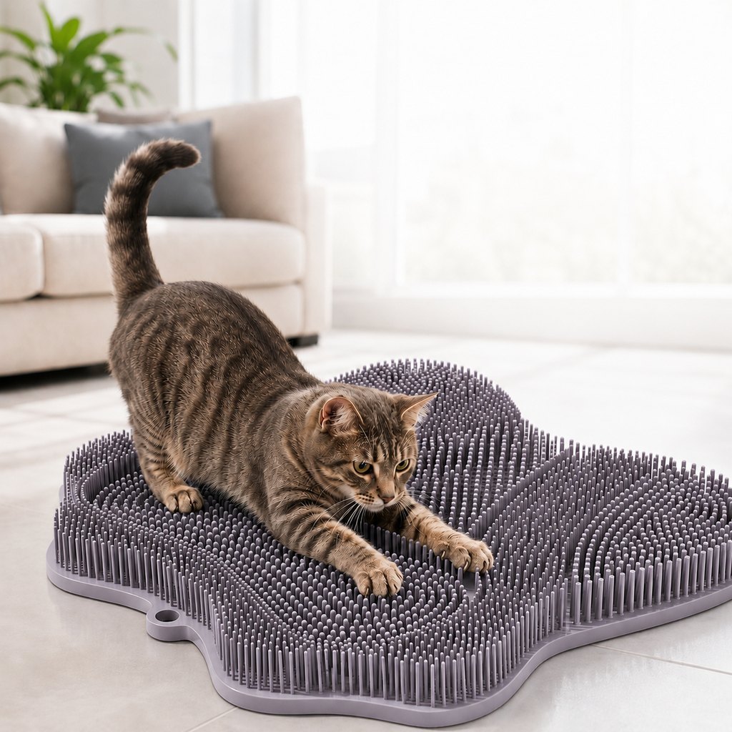 Soft Cat Scratch & Massage Mat – Saves Your Sofa