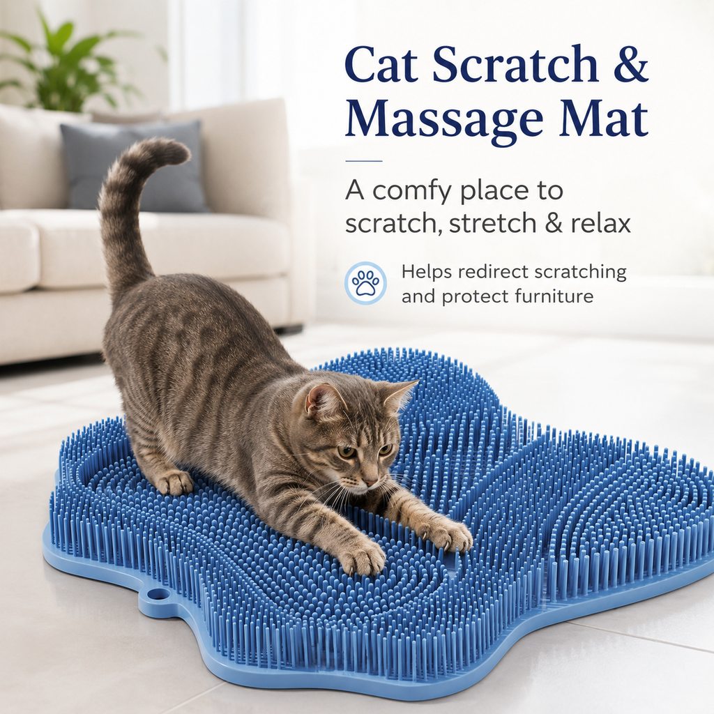 Soft Cat Scratch & Massage Mat – Saves Your Sofa