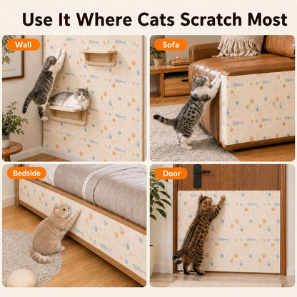 Cuttable Cat Scratch Mat – Wall & Furniture Protection