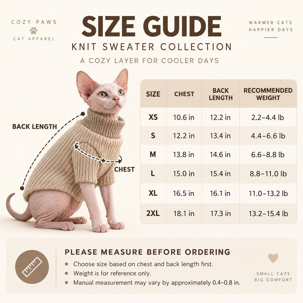 Cat Turtleneck Sweater & Sherpa Vest – Warm Layers