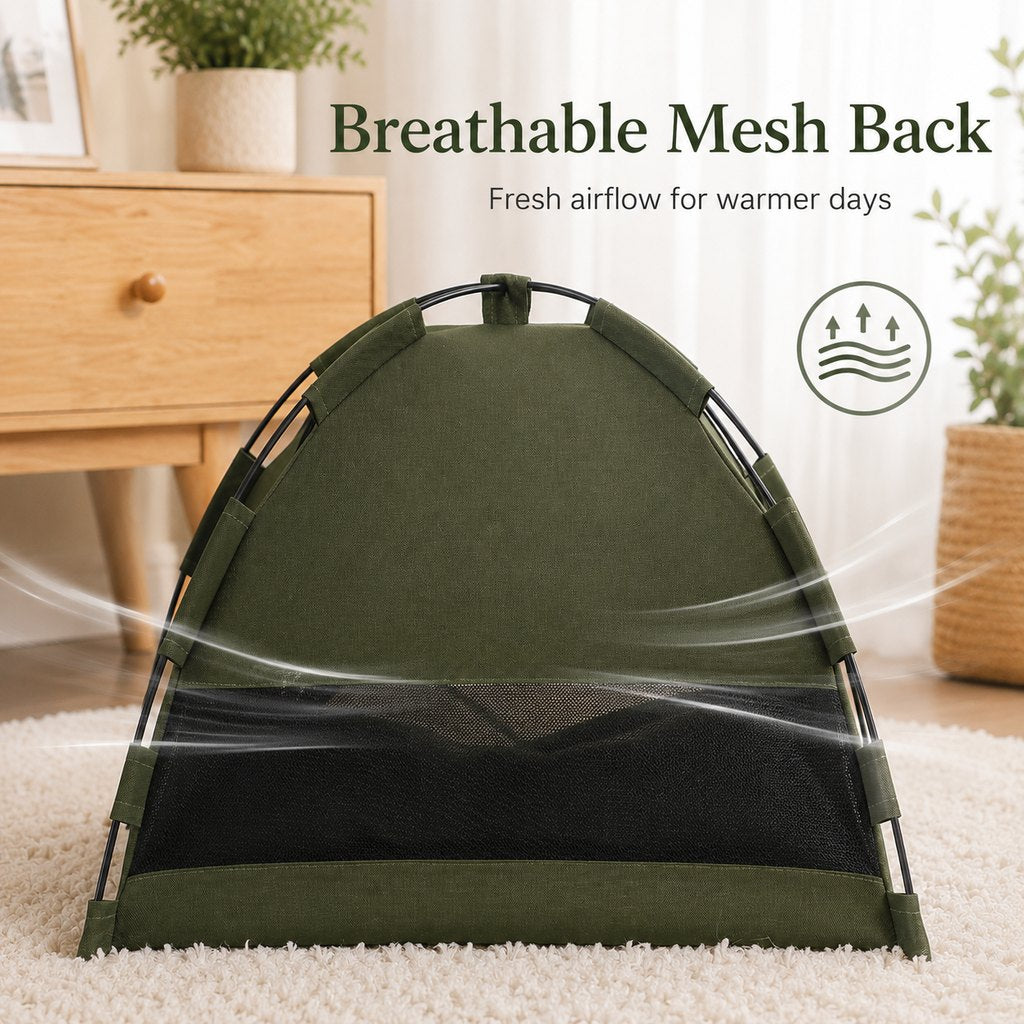 Foldable Cat Tent Bed – Cozy Breathable Hideaway