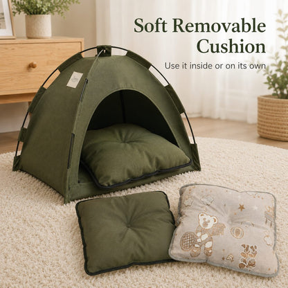 Foldable Cat Tent Bed – Cozy Breathable Hideaway