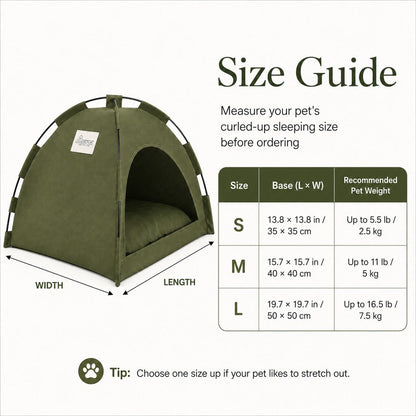 Foldable Cat Tent Bed – Cozy Breathable Hideaway
