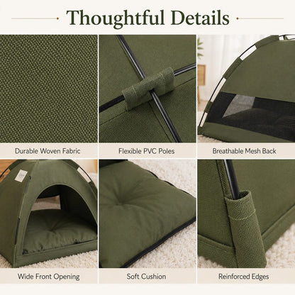 Foldable Cat Tent Bed – Cozy Breathable Hideaway