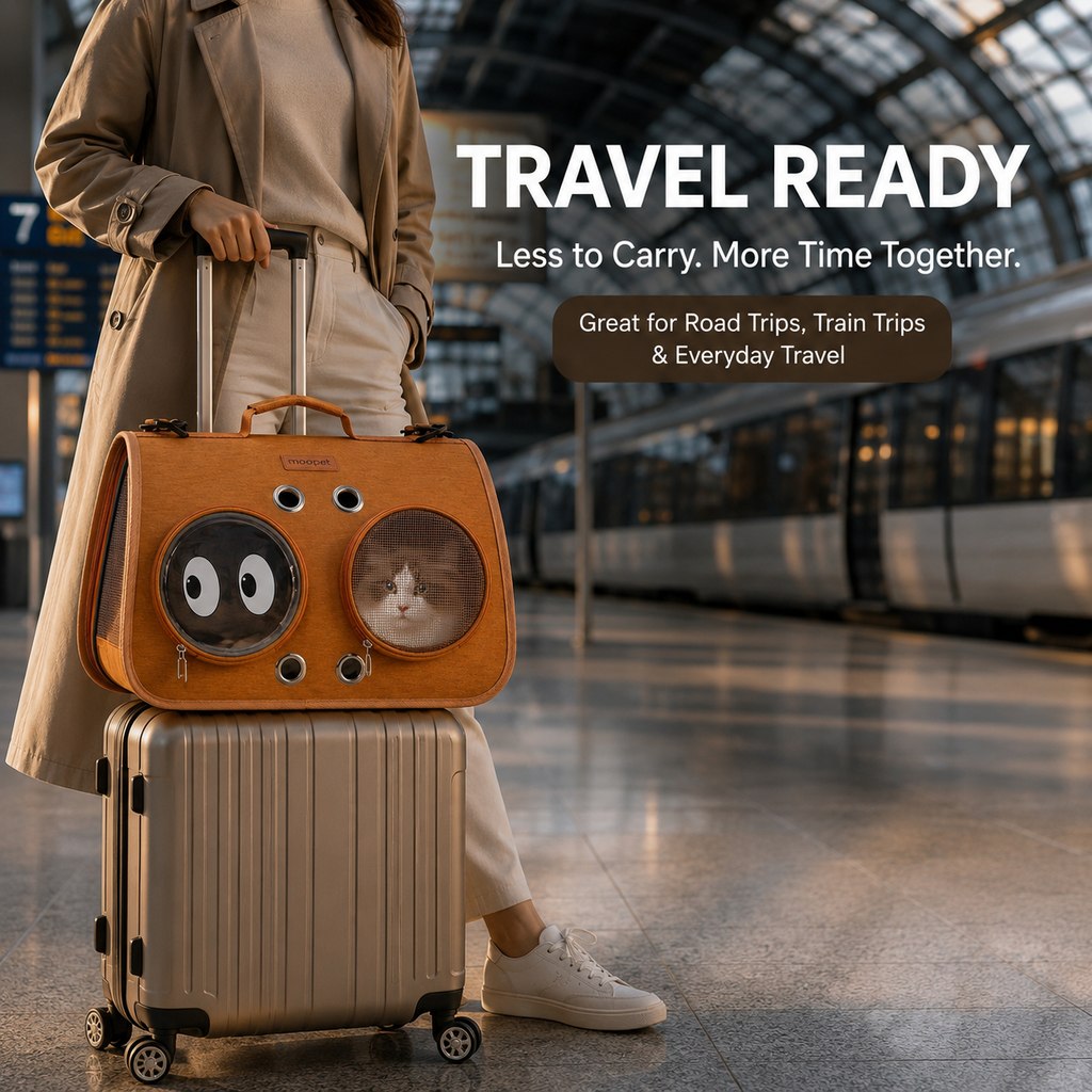 Breathable Foldable Cat Carrier – Vet & Travel Ready