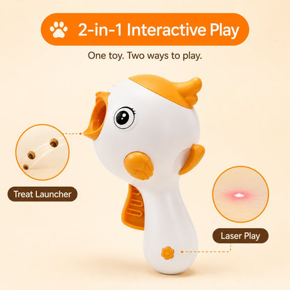 Interactive Cat Treat Launcher – Laser Play & Feeding Fun