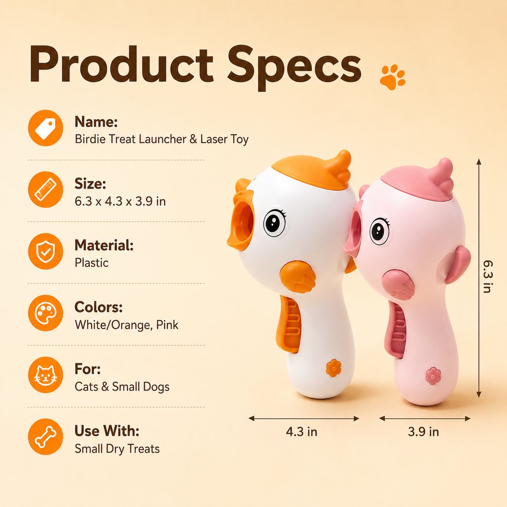 Interactive Cat Treat Launcher – Laser Play & Feeding Fun