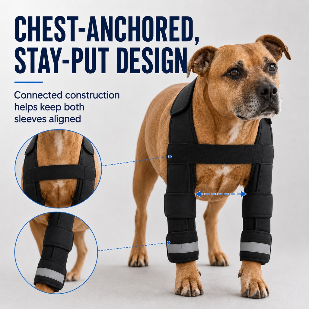 Double Front Leg Dog Brace – Steadier Walking