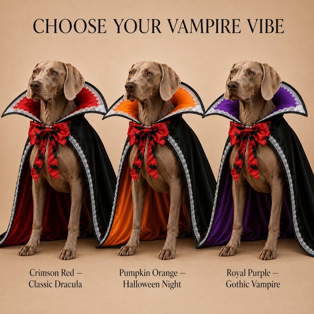 Dracula Dog Cape – Stand-Up Collar Costume