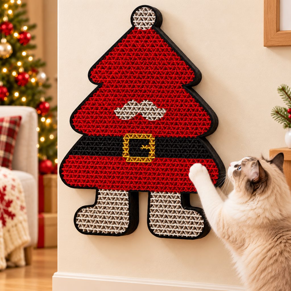 Christmas Wall Cat Scratcher – Saves Your Furniture