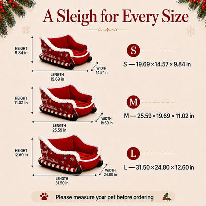 Christmas Sleigh Dog Bed – Cozy Festive Décor