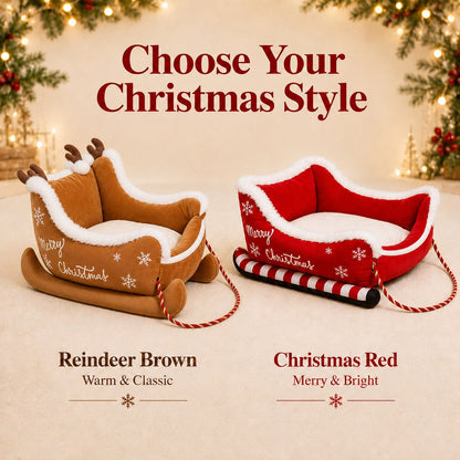 Christmas Sleigh Dog Bed – Cozy Festive Décor