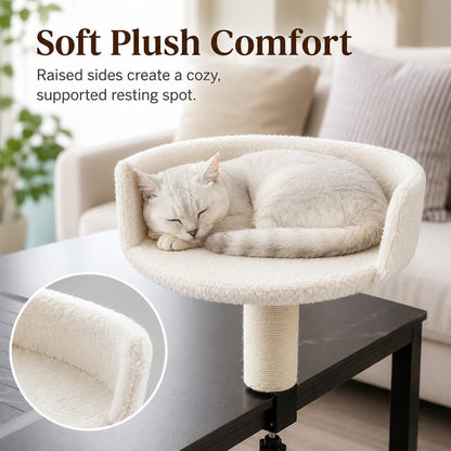 Desk Clamp Cat Perch – Bed & Sisal Scratcher