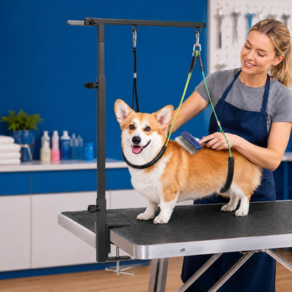 Clamp-On Pet Grooming Arm – Dual Support Holder