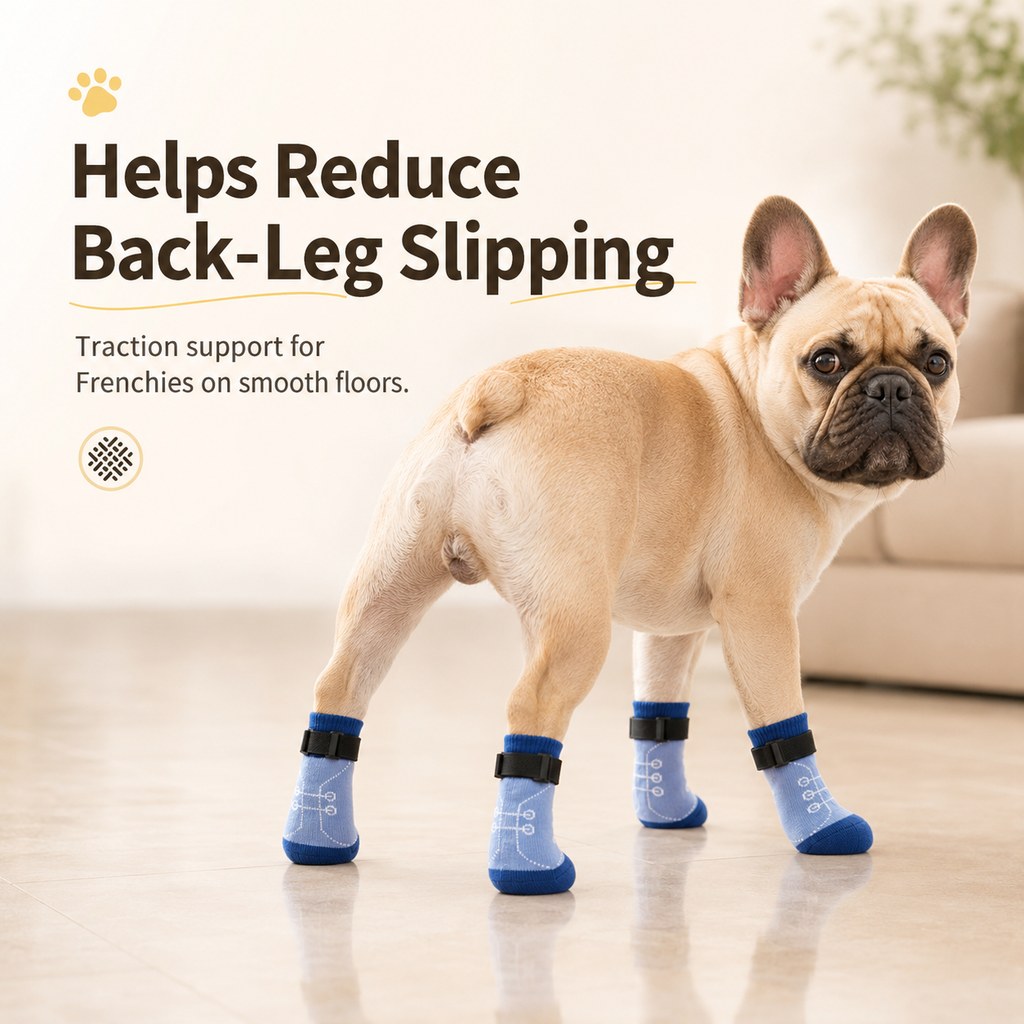Non-Slip Dog Socks 4-Pack – Better Grip on Smooth Floors
