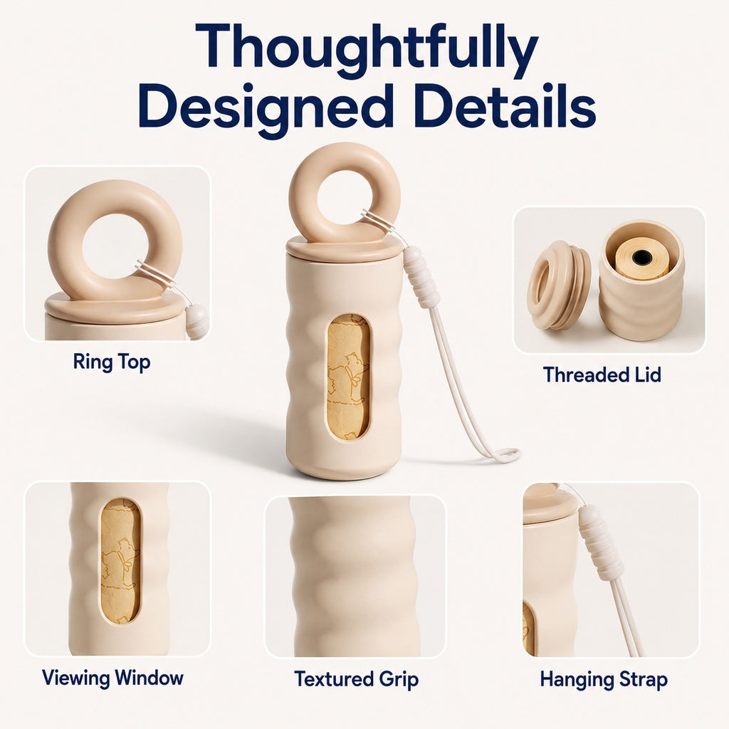 Clip-On Poop Bag Dispenser – Bags Always Ready