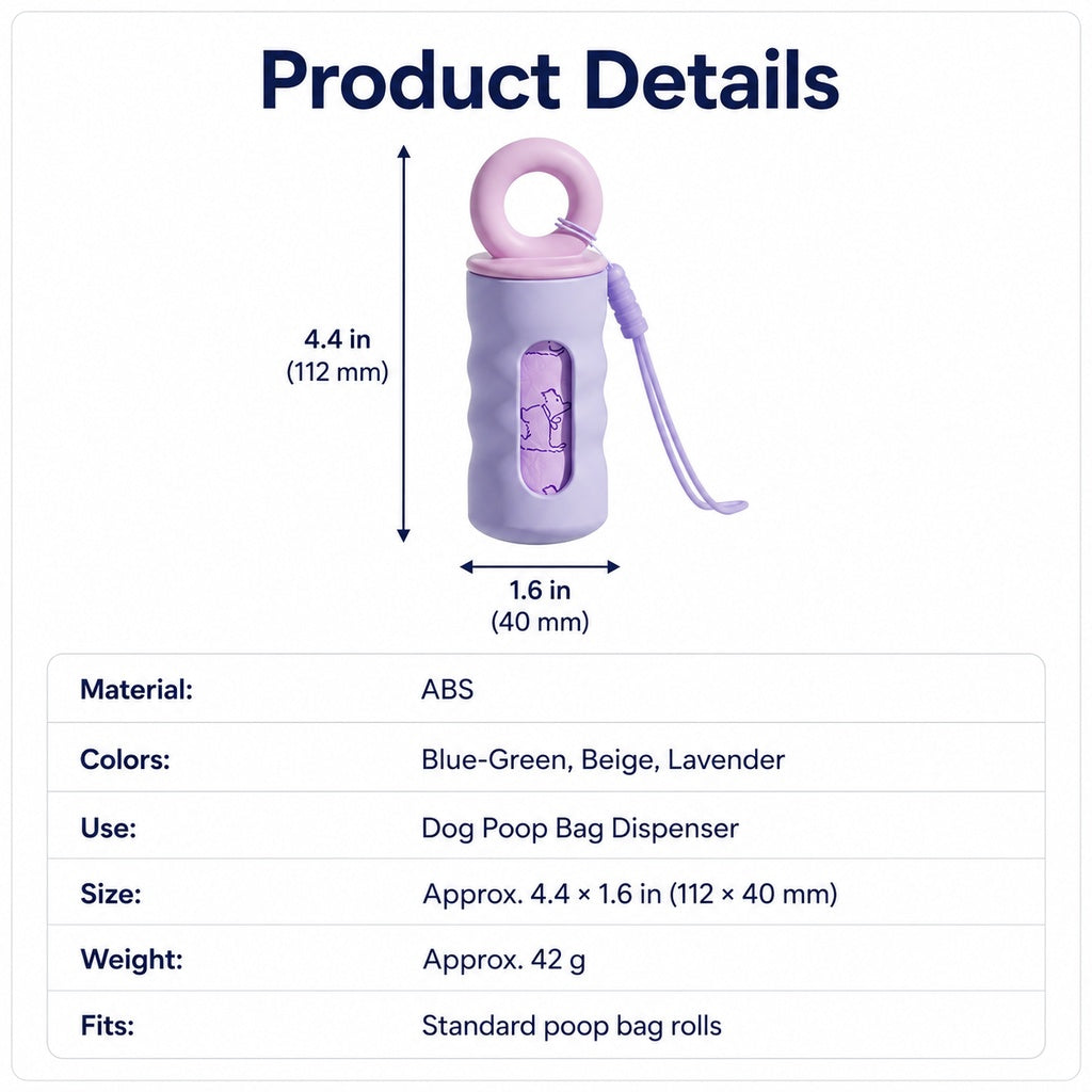 Clip-On Poop Bag Dispenser – Bags Always Ready