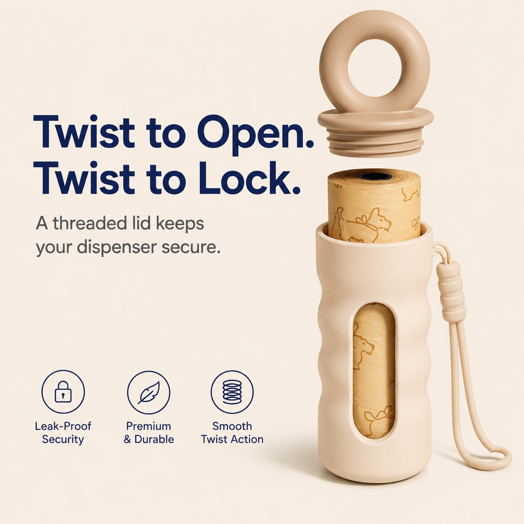 Clip-On Poop Bag Dispenser – Bags Always Ready