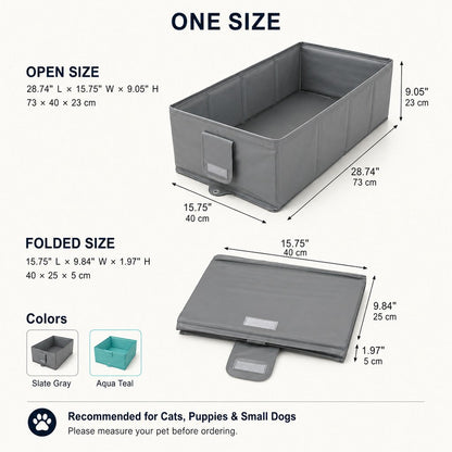 Collapsible Pet Bathtub – Drain Plug, Folds Flat