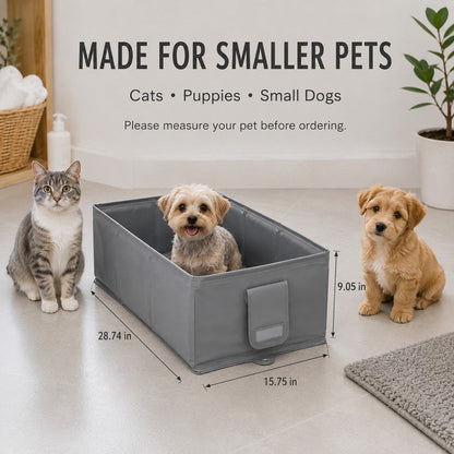 Collapsible Pet Bathtub – Drain Plug, Folds Flat