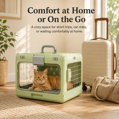 Collapsible Pet Travel Carrier – Folds Flat, Saves Space