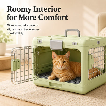 Collapsible Pet Travel Carrier – Folds Flat, Saves Space