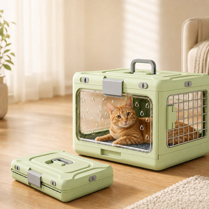 Collapsible Pet Travel Carrier – Folds Flat, Saves Space