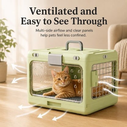Collapsible Pet Travel Carrier – Folds Flat, Saves Space