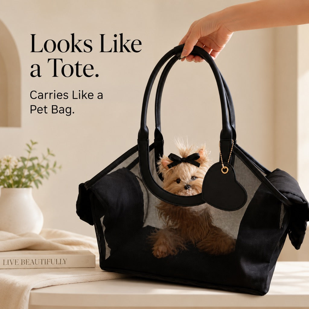 Mesh Pet Carrier Tote – Breathable Small Pet Travel