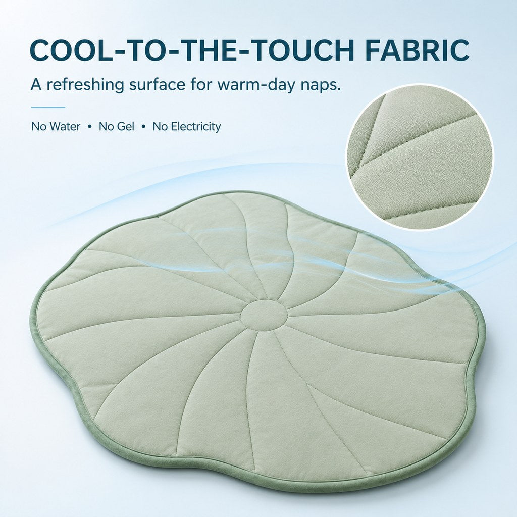 Lotus Leaf Cooling Pet Mat – Reversible & Washable