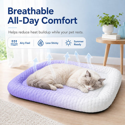 Cool-Touch Pet Cooling Bed – Breathable Summer Naps