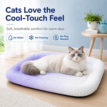 Cool-Touch Pet Cooling Bed – Breathable Summer Naps