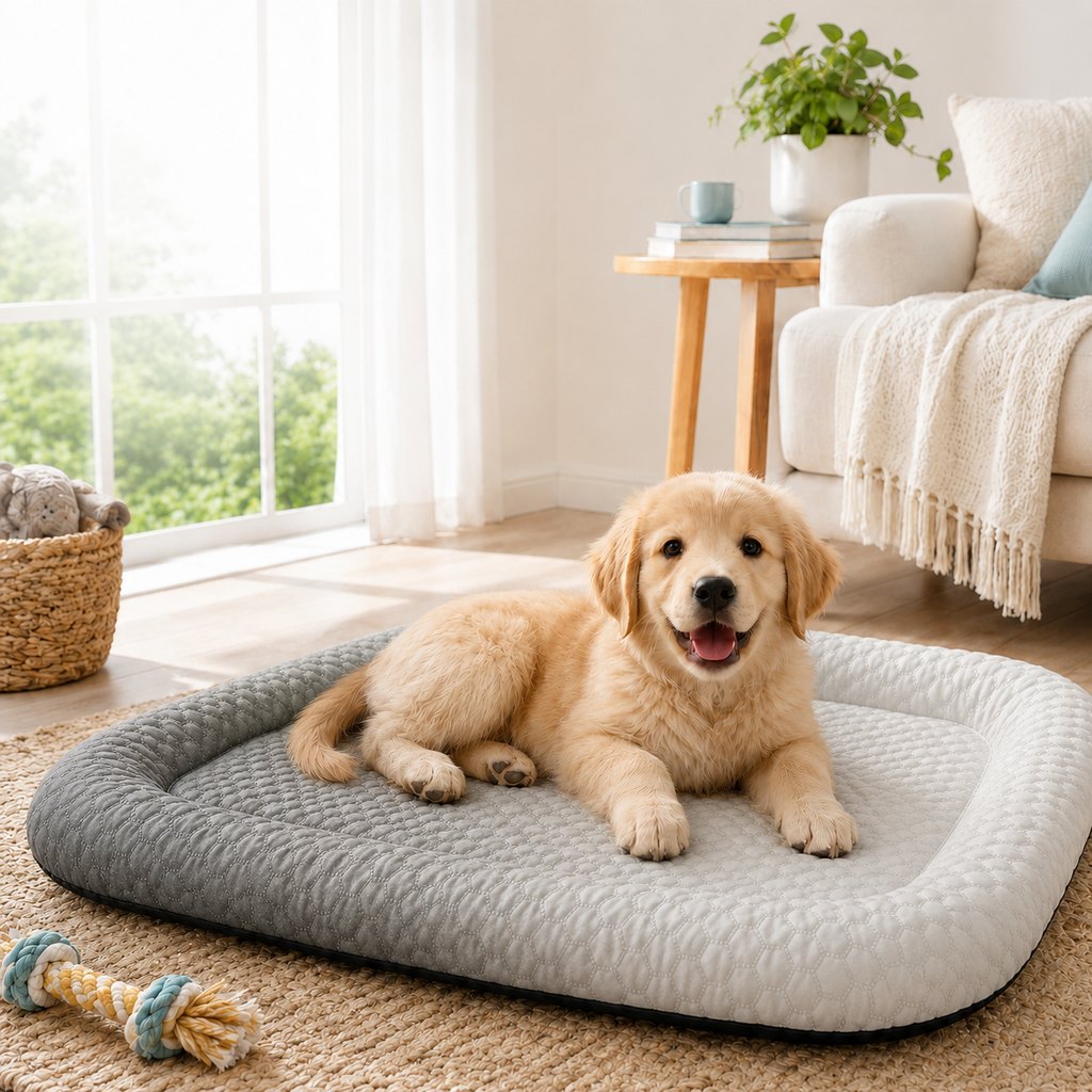 Cool-Touch Pet Cooling Bed – Breathable Summer Naps