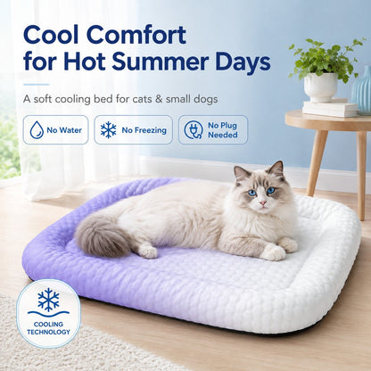 Cool-Touch Pet Cooling Bed – Breathable Summer Naps