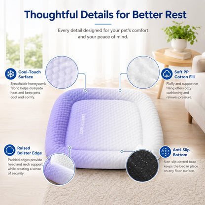 Cool-Touch Pet Cooling Bed – Breathable Summer Naps