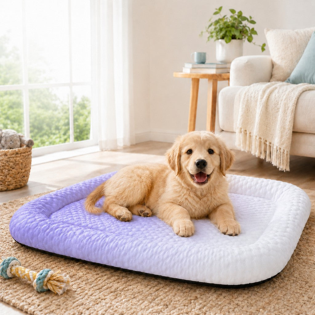 Cool-Touch Pet Cooling Bed – Breathable Summer Naps
