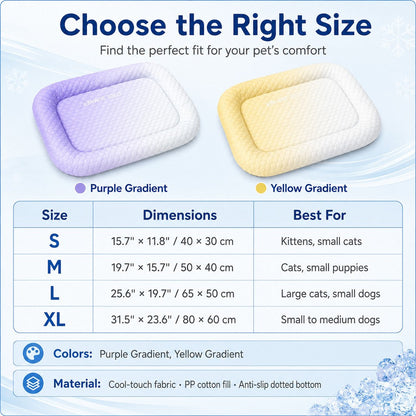 Cool-Touch Pet Cooling Bed – Breathable Summer Naps