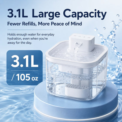 Cordless Motion Sensor Cat Fountain – Fresh Water Anywhere