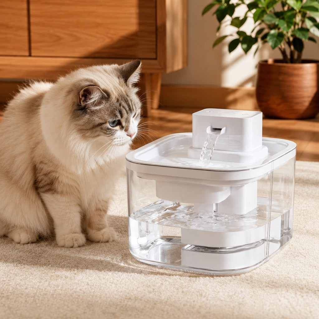 Cordless Motion Sensor Cat Fountain – Fresh Water Anywhere