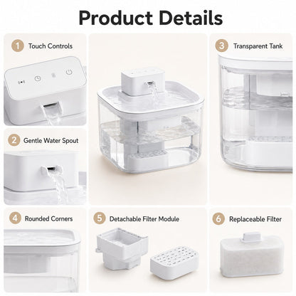 Cordless Motion Sensor Cat Fountain – Fresh Water Anywhere